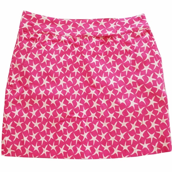 J. Crew Dresses & Skirts - J. Crew Pink & White Starfish Cotton Skirt Size 0 🌸